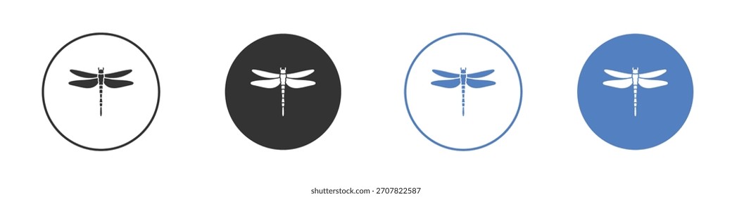 Dragon fly icon vector art illustration. for mobile concept and web designs