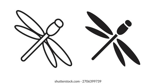 Dragon fly icon vector illustration. Flat design. Graphic design vector symbols.
