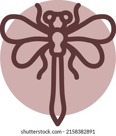 Dragon fly, illustration, vector on a white background.