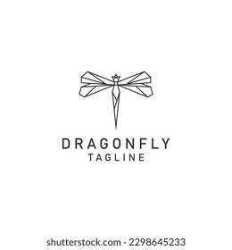 Icono de diseño del logo de la mosca del dragón