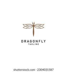 Dragon fly logo design icon vector