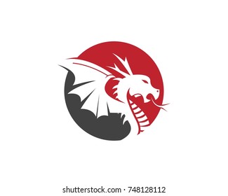 Dragon fly logo design template