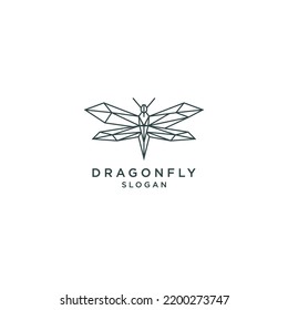 Dragon fly logo disng icon vector