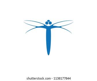 dragon fly logo icon vector