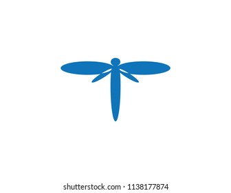 dragon fly logo icon vector