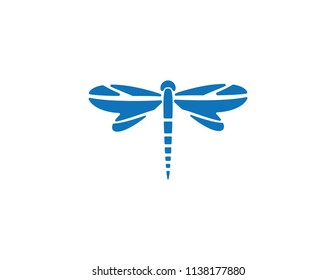 dragon fly logo icon vector