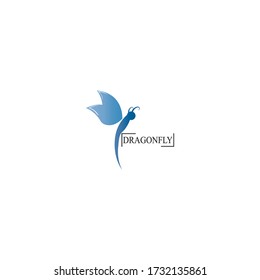 dragon fly logo vector icon illustration design 