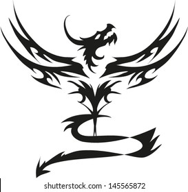 Dragon Fly Tattoo Vector Stock Vector (Royalty Free) 145565872