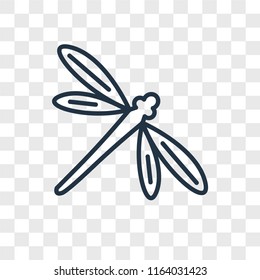 Dragon fly vector icon isolated on transparent background, Dragon fly logo concept