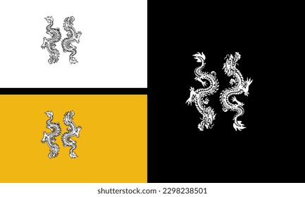 dragon fly vector illustration line art design