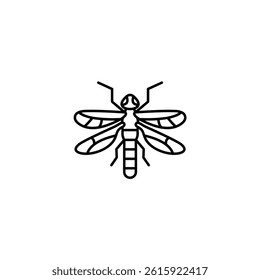 Dragon Fly vector line icon icons design