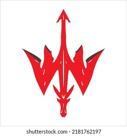 Dragon flying icon design illustration template web