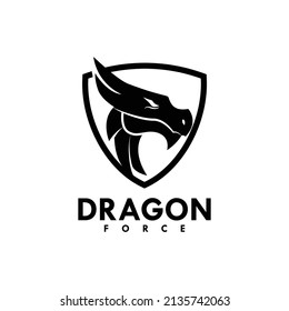 Dragon Force Logo Template Design Concept Stock Vector (Royalty Free ...