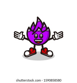 dragon fruit cartoon character vector illustration, line art