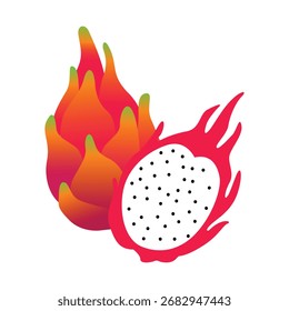 dragon fruit cartoon design element