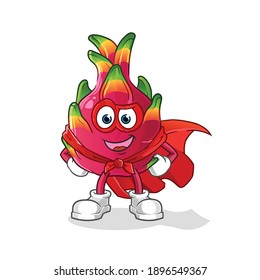 dragon fruit heroes vector. cartoon character