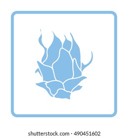 Dragon fruit icon. Blue frame design. Vector illustration.