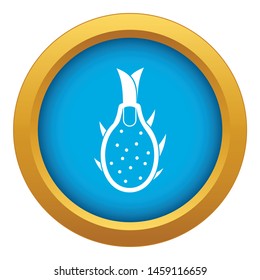 Dragon fruit icon blue vector isolated on white background for any design