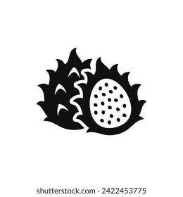Dragon fruit icon isolated on white background