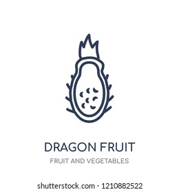 Dragon fruit icon. Dragon fruit linear symbol design from Fruit and vegetables collection. Simple outline element vector illustration on white background.
