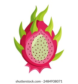 Dragon fruit icon on white background