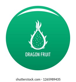 Dragon fruit icon. Simple illustration of dragon fruit vector icon for any design green