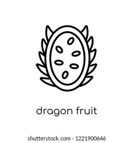 dragon fruit icon. Trendy modern flat linear vector dragon fruit icon on white background from thin line Fruit and vegetables collection, outline vector illustration