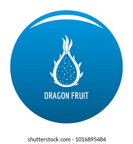 Dragon fruit icon vector blue circle isolated on white background 