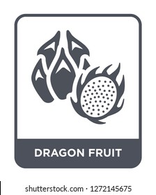 dragon fruit icon vector on white background, dragon fruit trendy filled icons from Fruits and vegetables collection, dragon fruit simple element illustration