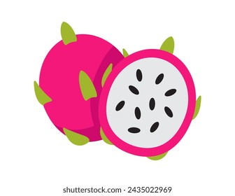 dragon fruit illustration for coloring book template, dragon fruit for kids worksheet printable