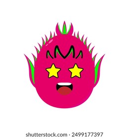 Dragon fruit illustration vector. Illustration isolated on white backgrounds