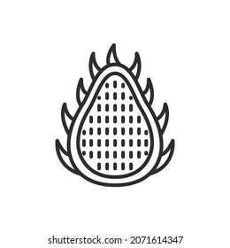Dragon fruit line icon. High quality black vector illustration.