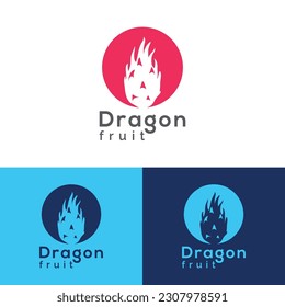 Dragon Fruit logo design vector template,