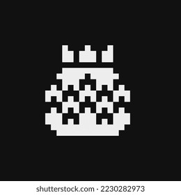 Icono de arte píxel del logo de la fruta del dragón, emoji. Ilustración vectorial aislada. Activos de juego de 1 bit. Diseño para stickers, web, aplicación móvil.