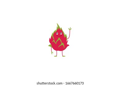 Dragon Fruit Object Vector Fruit Illustration