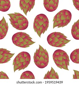 Dragon fruit seamless pattern on white background. Fruits texture.It be perfect for fabric, wrapping, packaging, digital paper and more