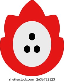 Dragon fruit Slice flat icon design style