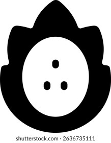 Dragon fruit Slice glyph icon design style