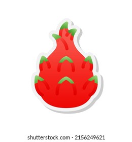 Dragon fruit sticker icon, Vector, Illustration.