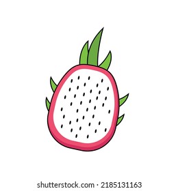 ilustración vectorial del fruto del dragón, genial para el tema de los alimentos de frutas