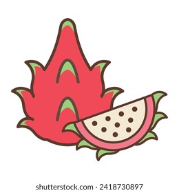 Dragon fruit vector on trendy design