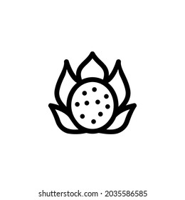 Dragon Fruit Vegetable Food Monoline Symbol Icon Logo For Graphic Design UI UX And Website