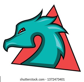Dragon gaming logo illustration vector on white background 