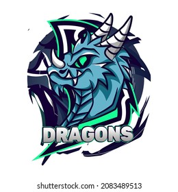 Dragon Gaming Logo Simple And Elagane