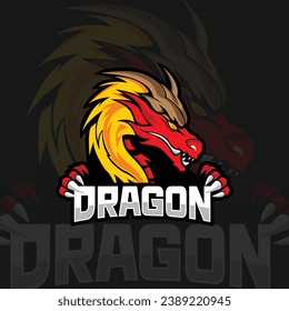 Dragon gaming vector mascot logo