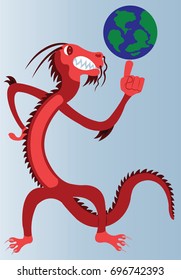 The Dragon with the Globe
A dragon holding in his hands a prototype of the globe