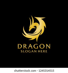 Dragon Gold logo design template