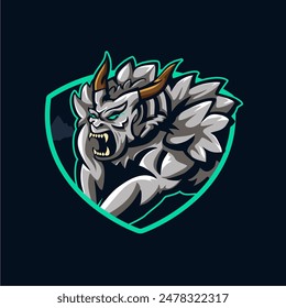 The dragon gorilla esport logo is very strong with an attractive, sophisticated, cool shape for business