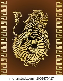 Dragon gradient , pattern , poster , vector design