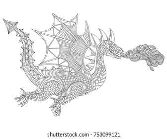 Ilustración vectorial gráfica Dragon